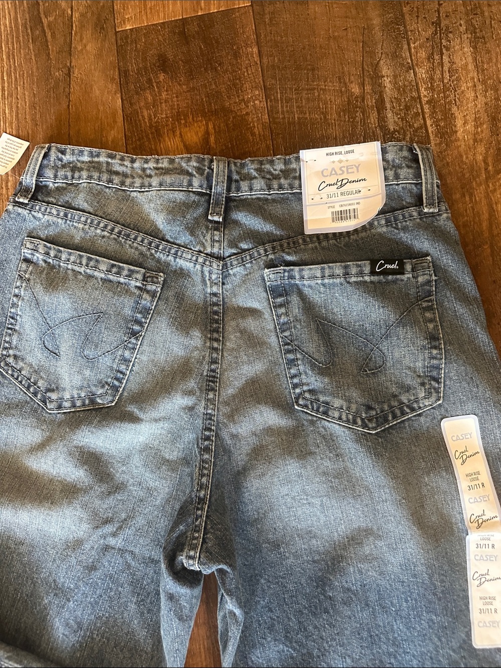 High-Rise Light Blue Straight-Leg Women's Jeans - Picture 5 of 6